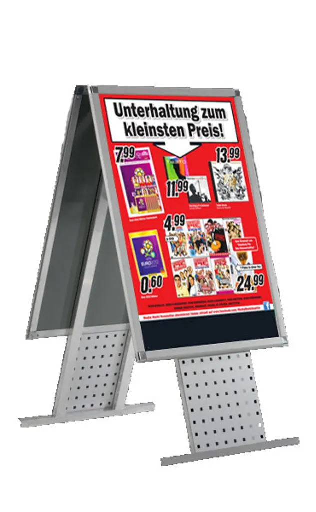 POV Kundenstopper Centerstand für Werbung im B1 Format 700 x 1000 mm